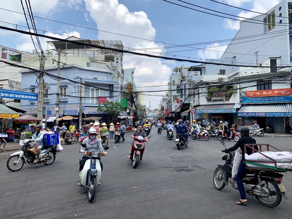 City street in Vietnam